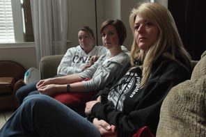 (From right) Ronda LeFrancois, Kim Renninger and Kelly Richards - family members of the slain Lakewood police officers - talk about their claims they planned to file against Pierce County Friday afternoon, April 9, 2010 inside of the Renninger home. 