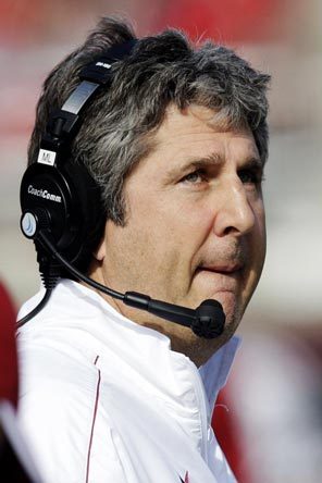 Washington State coach Mike Leach is quiet here, but he had plenty to say after the game. 