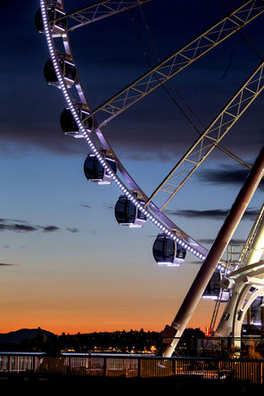 Seattle's Great Wheel ride is a popular new waterfront attraction.