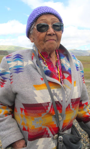 90-year-old Viola Kalama, a tribal member from   Warm Springs, Ore., grew up  in what’s now the park. 