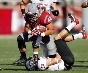 Jeremiah Laufasa and Washington State had little room to run against Southern Utah, but the passing game more than made up the difference. After a slow start Saturday, the Cougars started to pull away late in the first half.