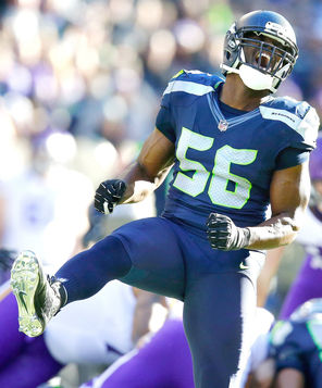  Defensive end Cliff Avril, brought in as a free agent to bolster the pass rush, had eight sacks for the Seahawks this season.