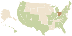Map of the United States: Click on a green state to read about breaches that occurred there